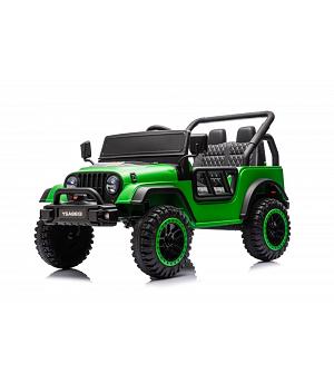 JEEP LITTLE ELECTRICO 24V PARA NIÑOS, 1-4 AÑOS, una plaza, RC, VERDE INDA620-LE-YSA8813